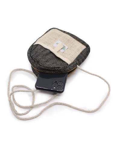 Pochette mobile en chanvre avec cordon – Couleur aléatoire
