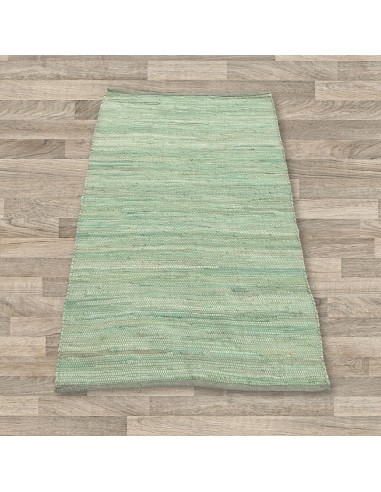 Petit tapis indien en coton tissé – Vert naturel