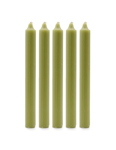 Lot de bougies de table – Olive rustique (21 pièces)