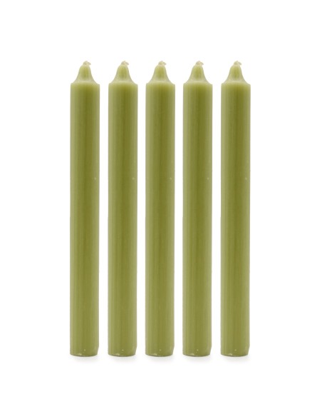 Lot de bougies de table – Olive rustique (21 pièces)
