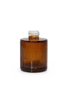 Flacon diffuseur rainuré – Verre ambré 150ml