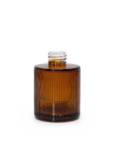 Flacon diffuseur rainuré – Verre ambré 150ml