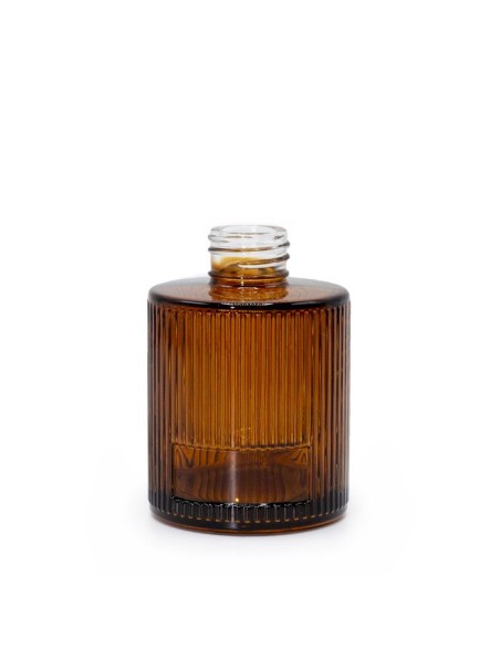 Flacon diffuseur rainuré – Verre ambré 150ml