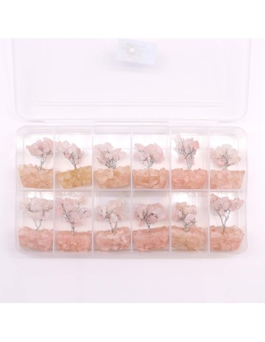 Mini arbre de pierres – Quartz rose & orgonite