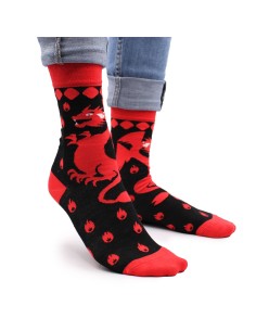 Chaussettes en bambou Hop Hare – Dragon rouge (S/M)
