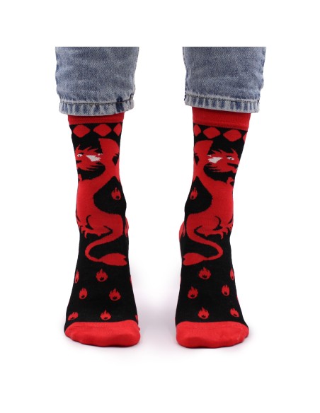 Chaussettes en bambou Hop Hare – Dragon rouge (S/M)