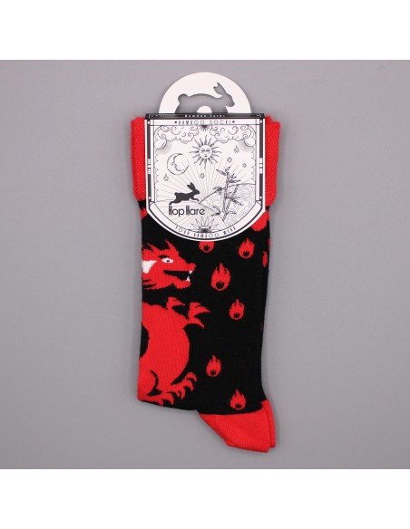 Chaussettes en bambou Hop Hare – Dragon rouge (S/M)