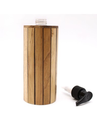 Distributeur de savon en bois de teck – Forme ronde