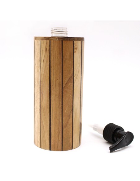 Distributeur de savon en bois de teck – Forme ronde