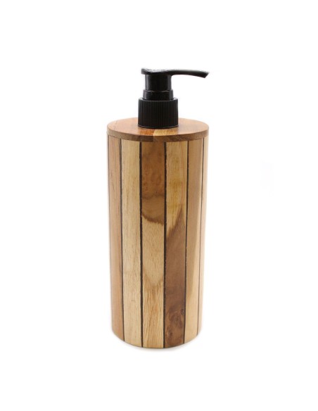 Distributeur de savon en bois de teck – Forme ronde