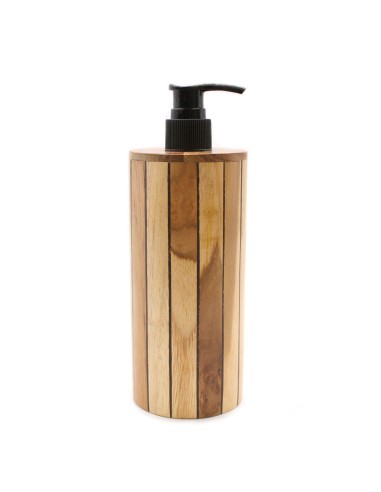 Distributeur de savon en bois de teck – Forme ronde