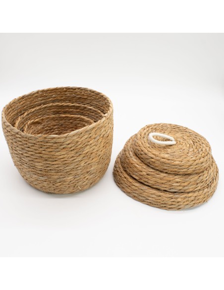 Paniers ronds avec couvercles – Organisation zen naturelle