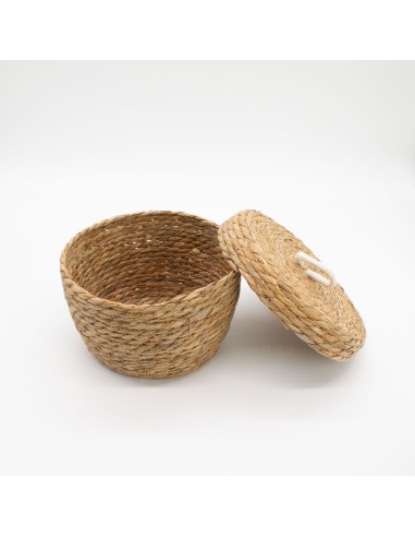 Paniers ronds avec couvercles – Organisation zen naturelle