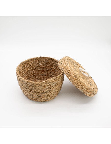 Paniers ronds avec couvercles – Organisation zen naturelle