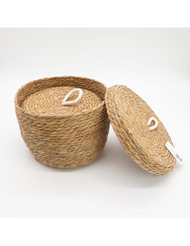 Paniers ronds avec couvercles – Organisation zen naturelle