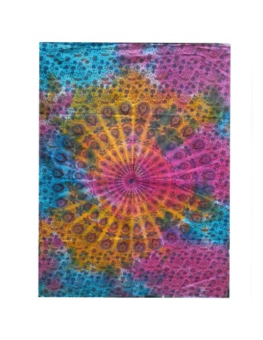Tenture murale en coton – Mandala rond spirituel