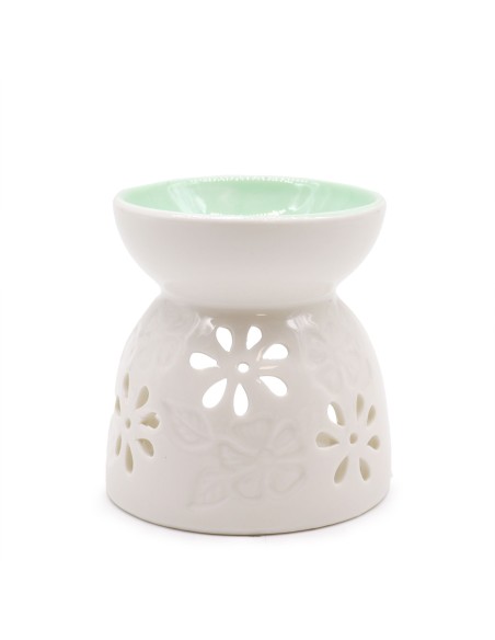 Brûle-parfum classique floral – Bleu zen