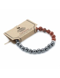 Bracelet magnétique en jaspe rouge – Vitalité zen