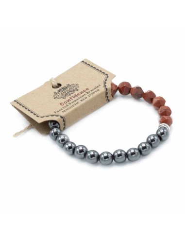 Bracelet magnétique en jaspe rouge – Vitalité zen