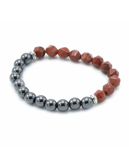 Bracelet magnétique en jaspe rouge – Vitalité zen