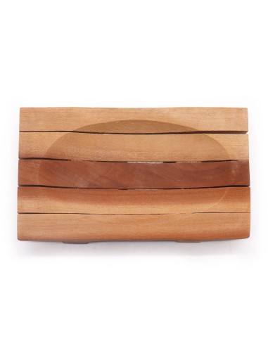 Porte-savon classique en acajou – Grille drainante