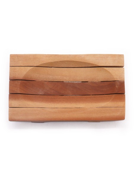 Porte-savon classique en acajou – Grille drainante