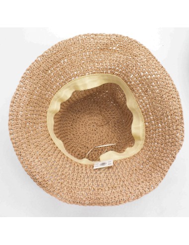 Chapeau de paille à large bord – Rose poudré