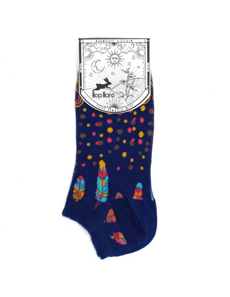 Chaussettes basses en bambou Hop Hare – Plumes d’Inde (S/M)