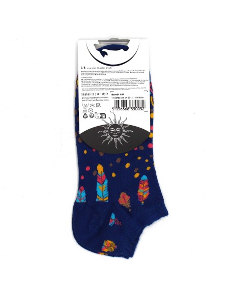 Chaussettes basses en bambou Hop Hare – Plumes d’Inde (S/M)