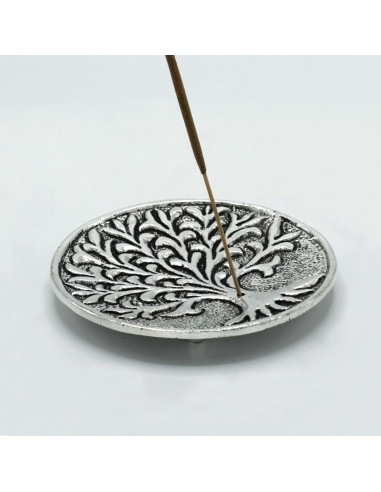 Porte?encens Arbre de Vie – Aluminium poli