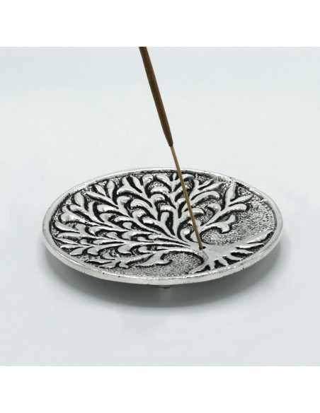 Porte?encens Arbre de Vie – Aluminium poli