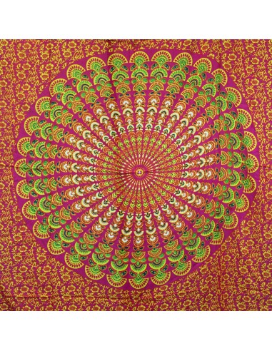 Pareo mandala – Ruby & lime