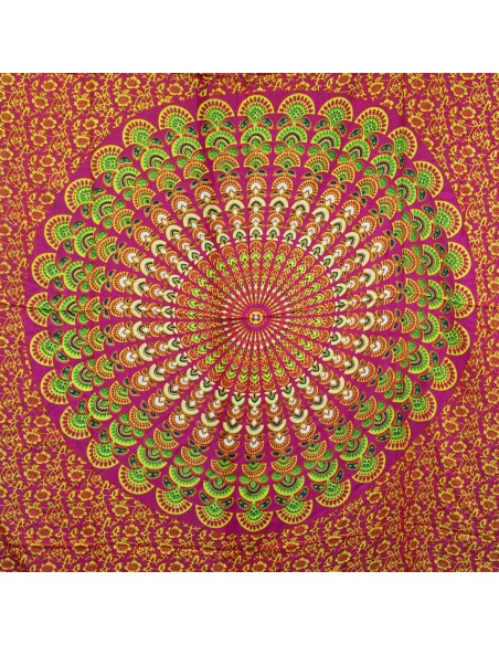 Pareo mandala – Ruby & lime