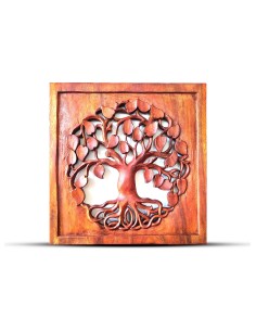Panneau mural Arbre de Vie en bois – Énergie universelle
