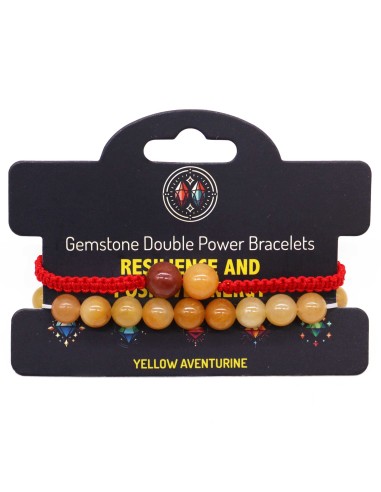 Bracelet double énergie – Aventurine jaune