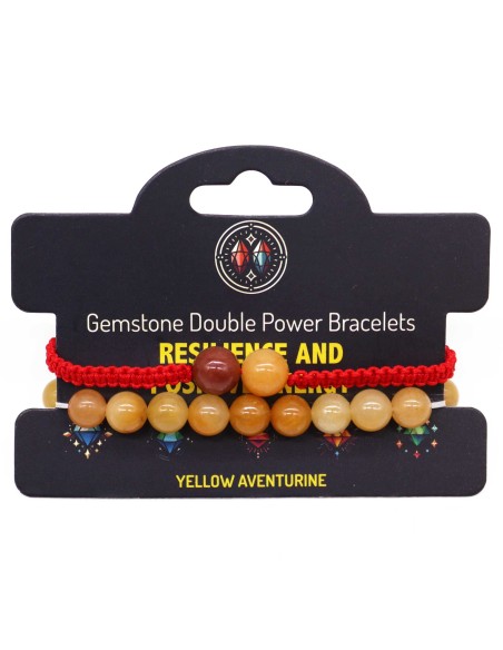Bracelet double énergie – Aventurine jaune