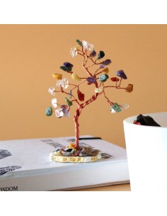 Arbre de pierres multiples – Base agate naturelle