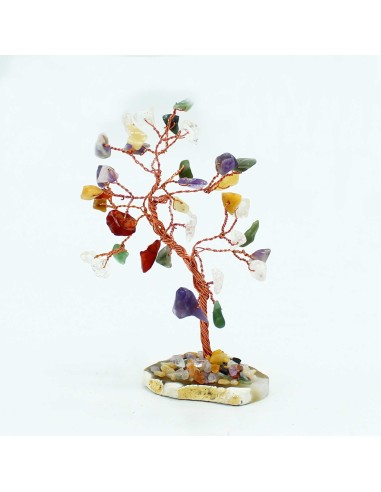 Arbre de pierres multiples – Base agate naturelle