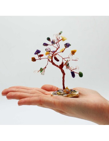 Arbre de pierres multiples – Base agate naturelle