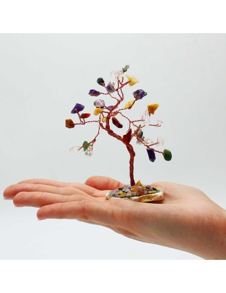 Arbre de pierres multiples – Base agate naturelle