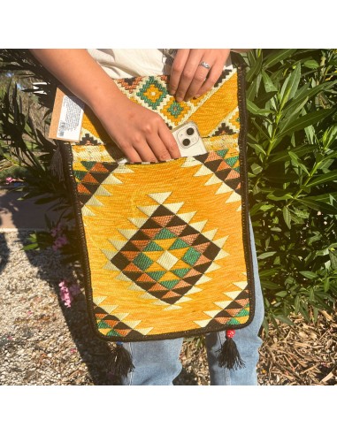 Sac messenger Kilim de festival – Jaune soleil