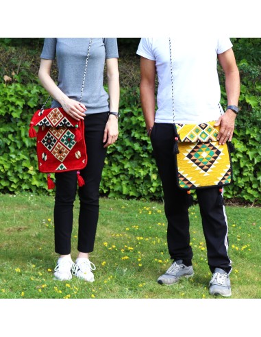 Sac messenger Kilim de festival – Jaune soleil