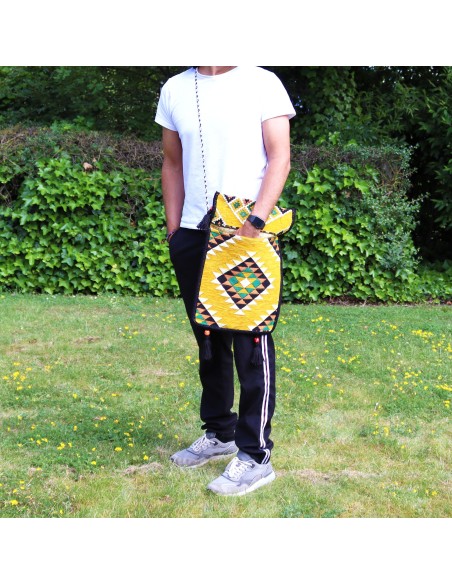 Sac messenger Kilim de festival – Jaune soleil