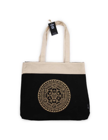 Sac tote extra?grand en coton stonewashed – Chakra de la liberté
