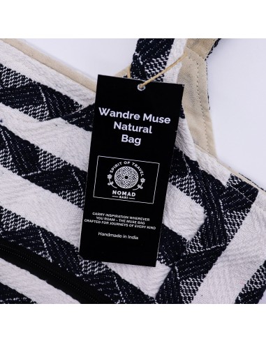 Sac jacquard naturel – Atlas nomade «?Muse voyageuse?»