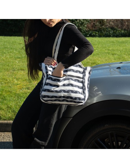 Sac jacquard naturel – Atlas nomade «?Muse voyageuse?»
