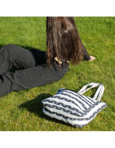 Sac jacquard naturel – Atlas nomade «?Muse voyageuse?»