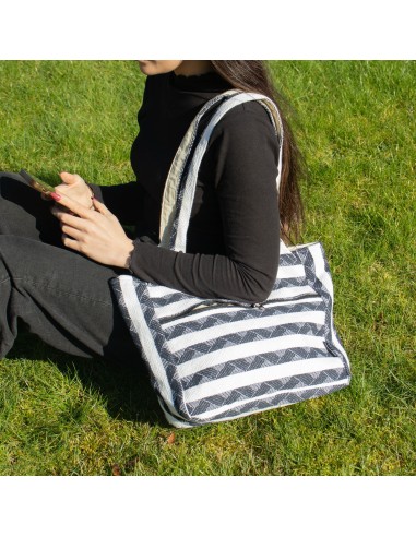 Sac jacquard naturel – Atlas nomade «?Muse voyageuse?»