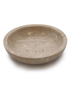 Porte-savon rond en marbre – Ton miel