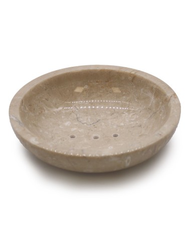 Porte-savon rond en marbre – Ton miel